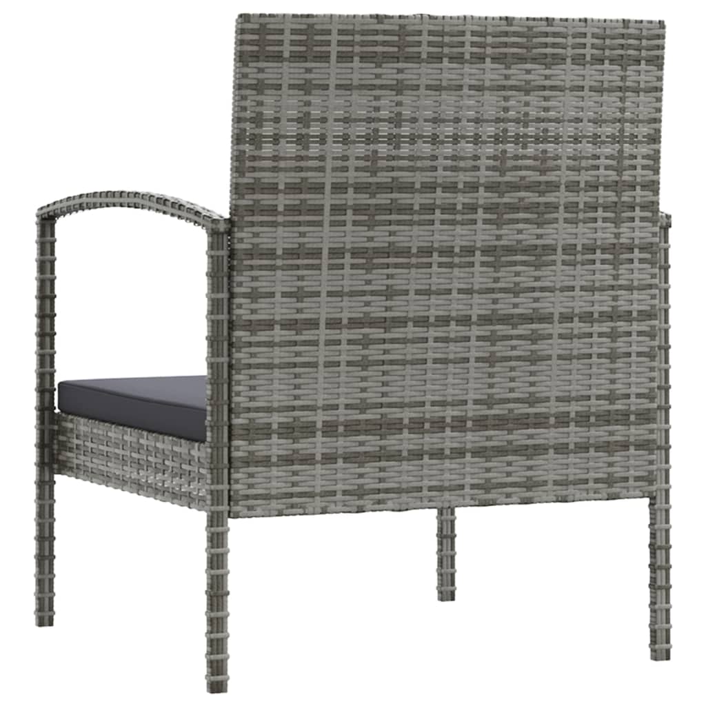 Set Divani da Giardino 8 pz con Cuscini in Polyrattan Grigio cod mxl 39200