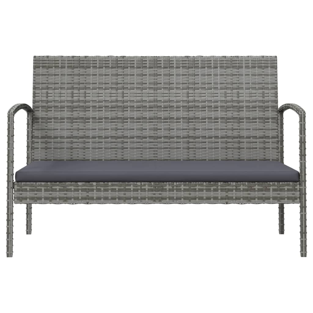 Set Divani da Giardino 16 pz con Cuscini in Polyrattan Grigio 3095968