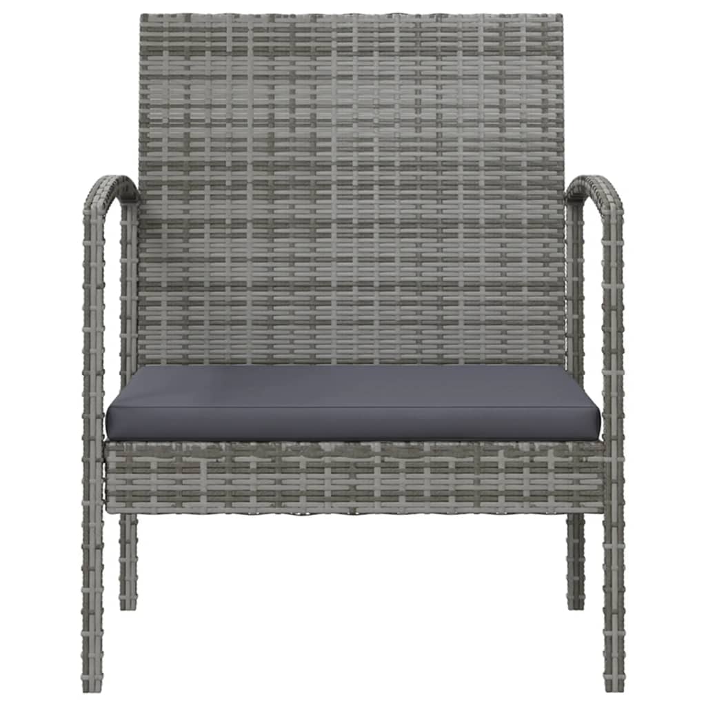 Set Divani da Giardino 16 pz con Cuscini in Polyrattan Grigio 3095968