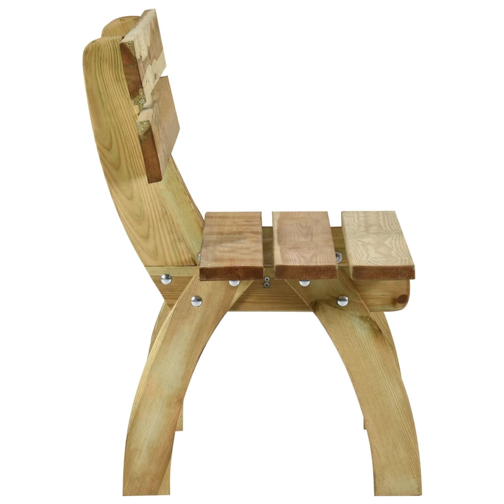 Set da Pranzo da Giardino 3 pz in Legno di Pino Impregnato cod mxl 37855