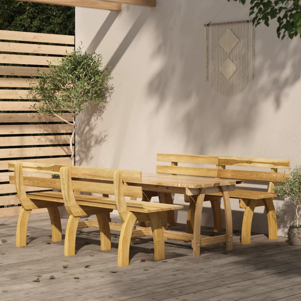 Set da Pranzo da Giardino 3 pz in Legno di Pino Impregnato 3096605