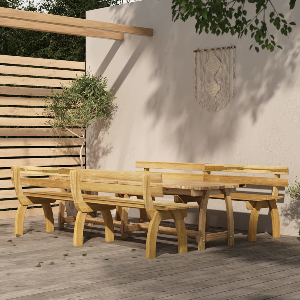 Set da Pranzo da Giardino 3 pz in Legno di Pino Impregnato 3096607