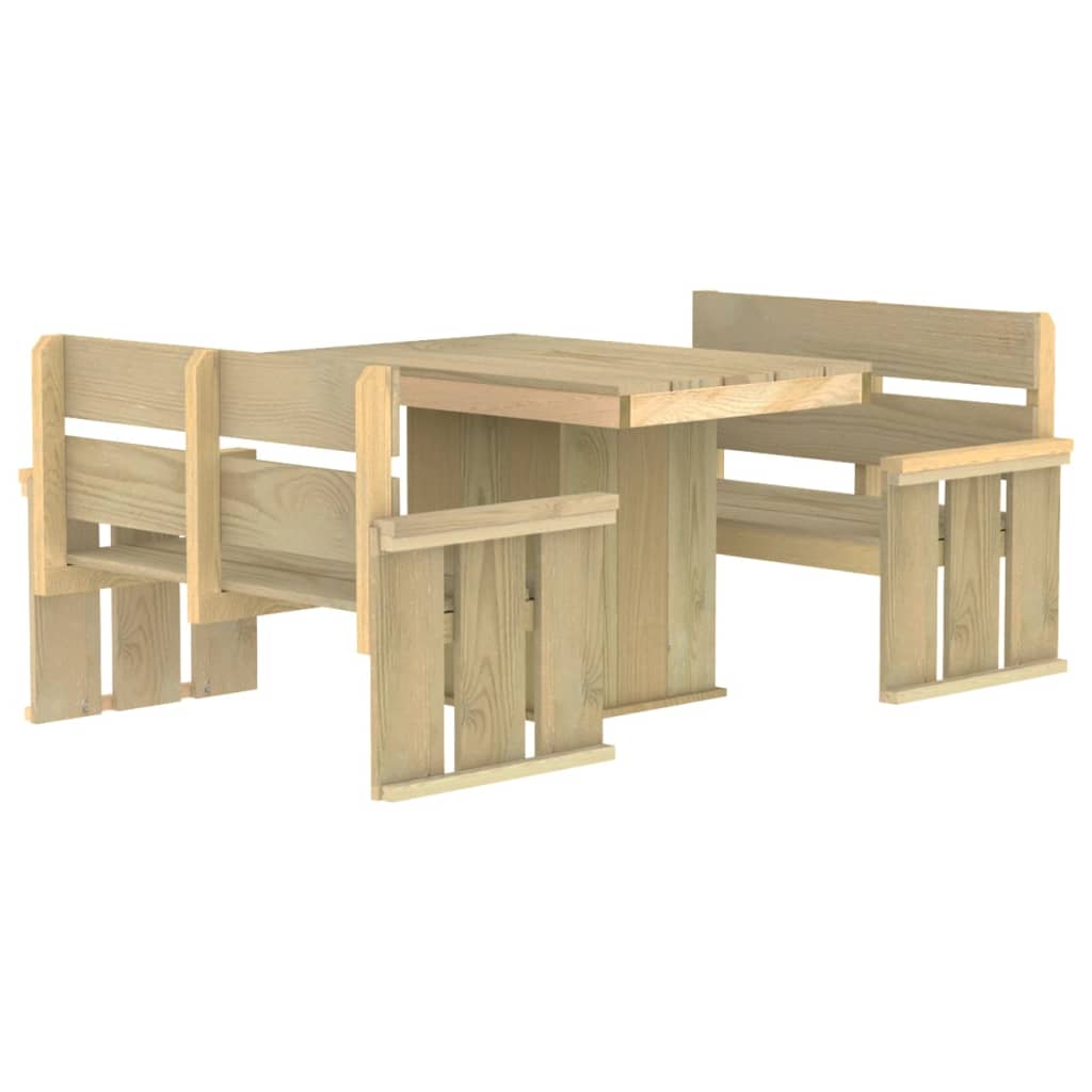 Set da Pranzo da Giardino 3 pz in Legno di Pino Impregnato 3096611