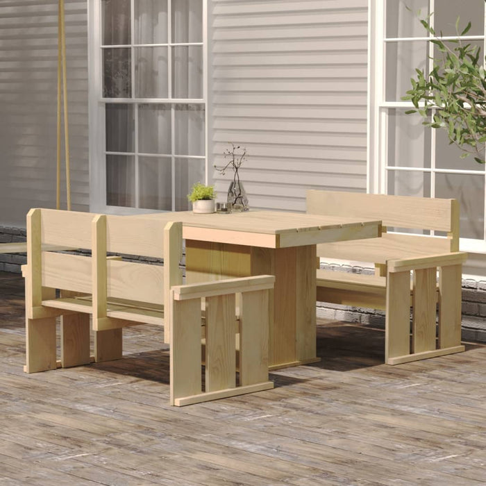 Set da Pranzo da Giardino 3 pz in Legno di Pino Impregnato 3096611