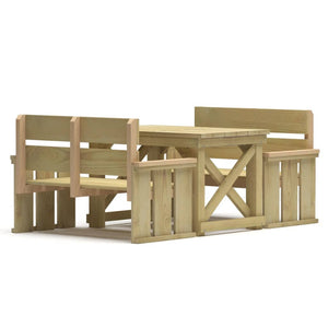 Set da Pranzo da Giardino 3 pz in Legno di Pino Impregnato 3096616