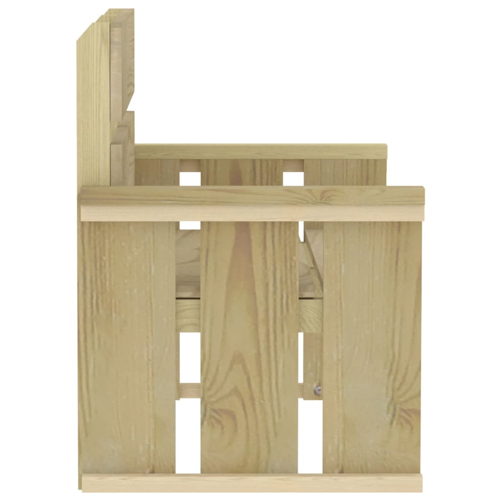 Set da Pranzo da Giardino 3 pz in Legno di Pino Impregnato cod mxl 41831