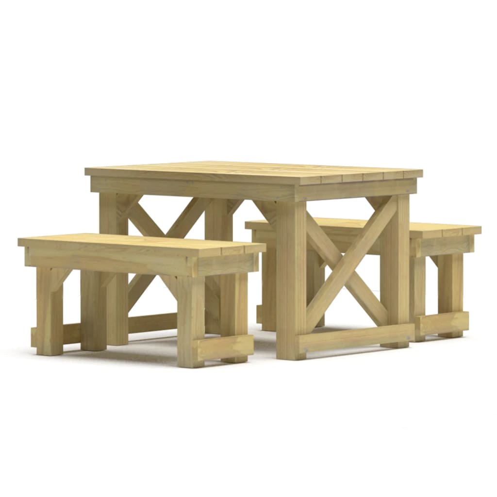 Set da Pranzo da Giardino 3 pz in Legno di Pino Impregnato 3096617