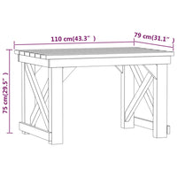 Set da Pranzo da Giardino 3 pz in Legno di Pino Impregnato 3096617