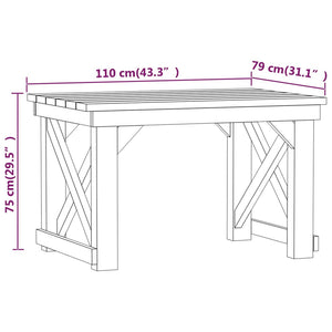 Set da Pranzo da Giardino 3 pz in Legno di Pino Impregnato 3096617