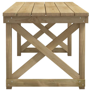 Set da Pranzo per Giardino 3 pz in Legno di Pino Impregnato cod mxl 35991