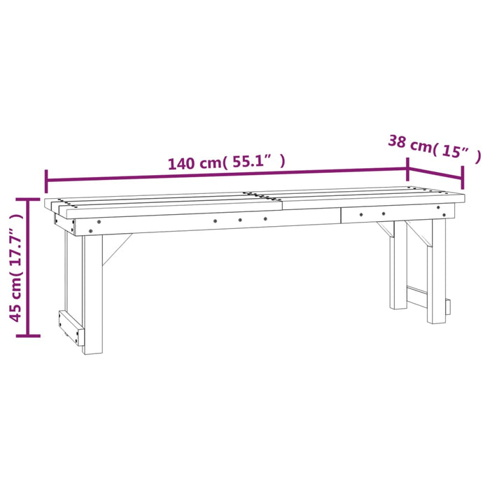 Set da Pranzo per Giardino 3 pz in Legno di Pino Impregnato cod mxl 35991