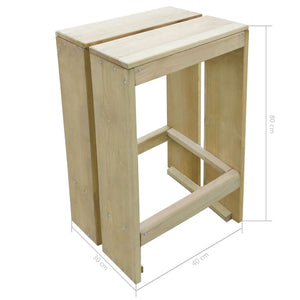 Set Bistrò da Giardino 5 pz in Legno di Pino Impregnato cod mxl 35952