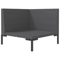 Divano da Giardino con Cuscini in Polyrattan Mezzo Tondo 318601