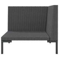 Divano da Giardino con Cuscini in Polyrattan Mezzo Tondo 318601