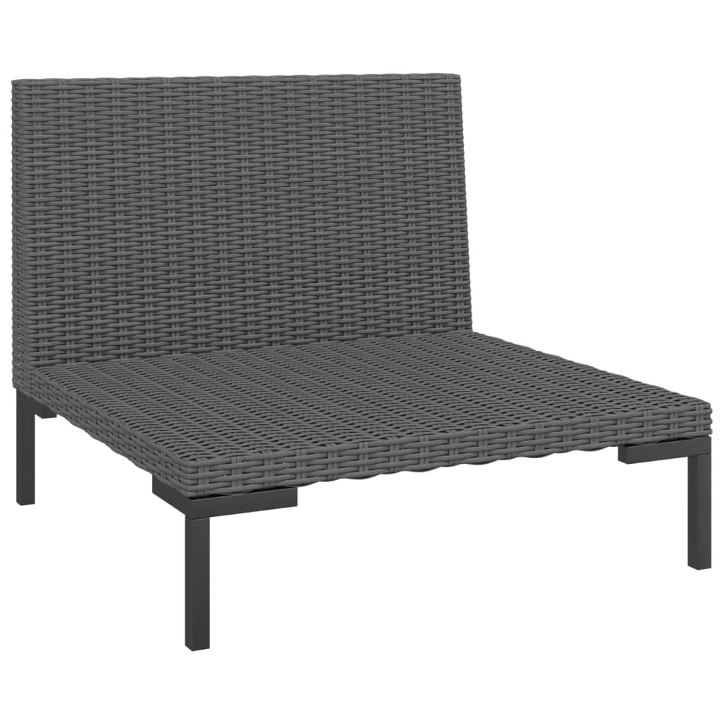 Divani da Giardino 2 pz con Cuscini in Polyrattan Mezzo Tondo cod mxl 77995