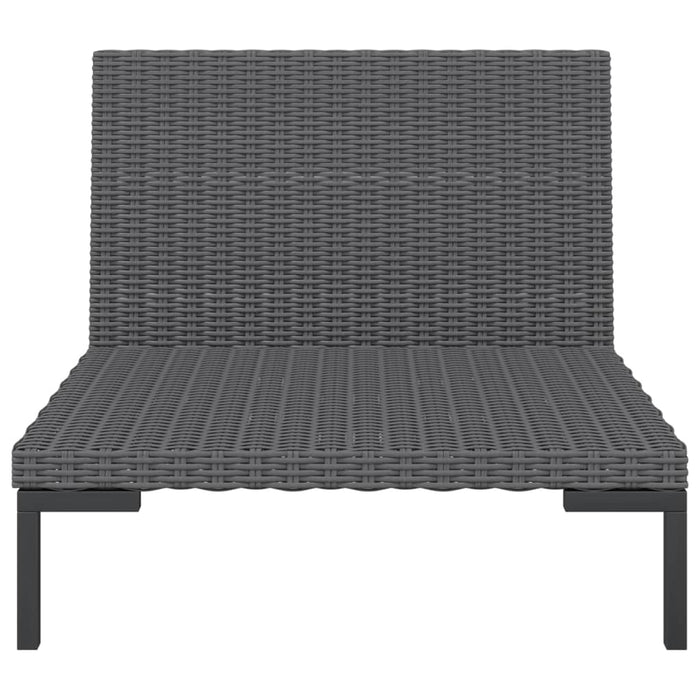 Divani da Giardino 2 pz con Cuscini in Polyrattan Mezzo Tondo cod mxl 77995