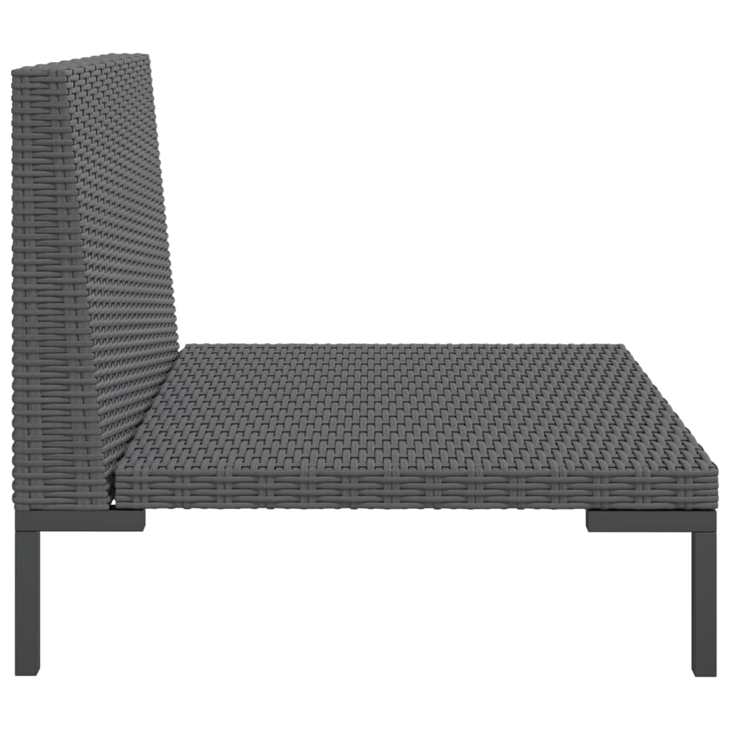 Divani da Giardino 2 pz con Cuscini in Polyrattan Mezzo Tondo cod mxl 77995