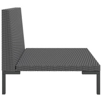 Divani da Giardino 2pz con Cuscini in Polyrattan Mezzo Tondo 318602