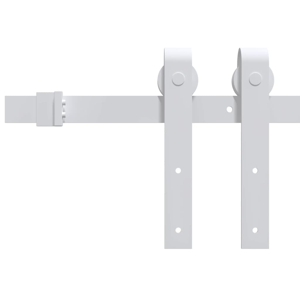 Kit Accessori per Porta Scorrevole 183 cm in Acciaio Bianco cod mxl 75274