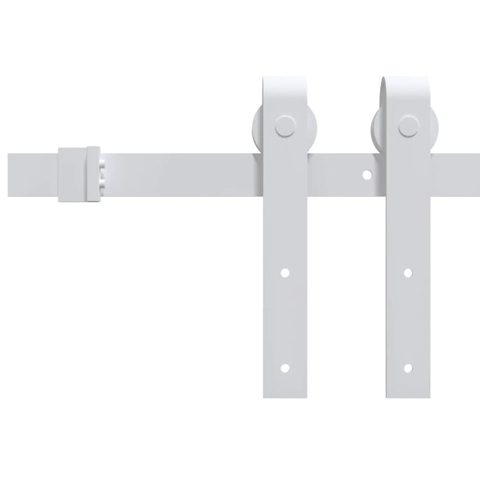 Kit Accessori per Porta Scorrevole 183 cm in Acciaio Bianco 151707