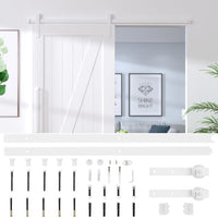 Kit Accessori per Porta Scorrevole 183 cm in Acciaio Bianco 151707