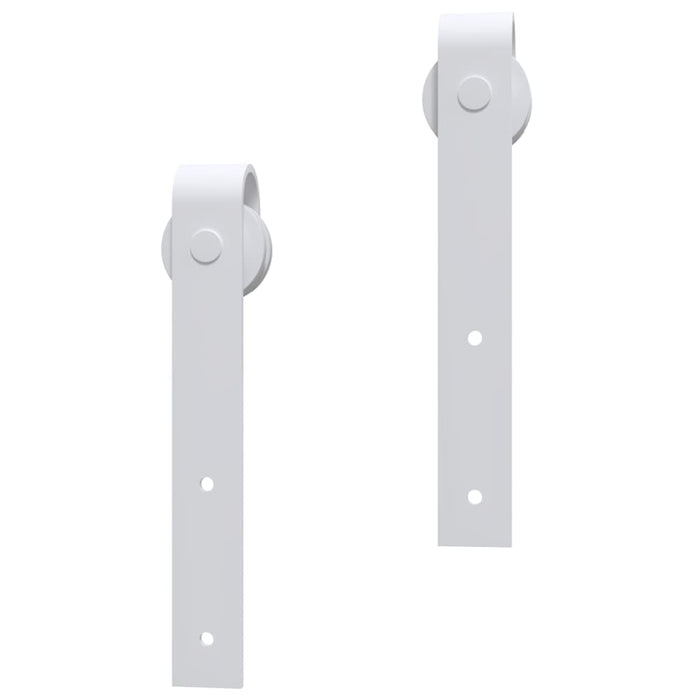 Kit Accessori per Porta Scorrevole 200 cm in Acciaio Bianco 151708