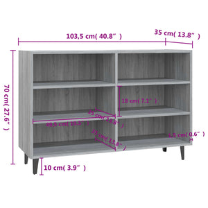 Credenza Grigio Sonoma 103,5x35x70 cm in Truciolato