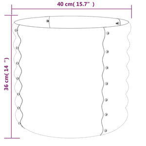 Vaso da Giardino Acciaio Verniciato a Polvere 40x40x36 cm Verde cod mxl 66643