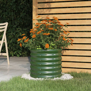 Vaso da Giardino Acciaio Verniciato a Polvere 40x40x36 cm Verde cod mxl 66643