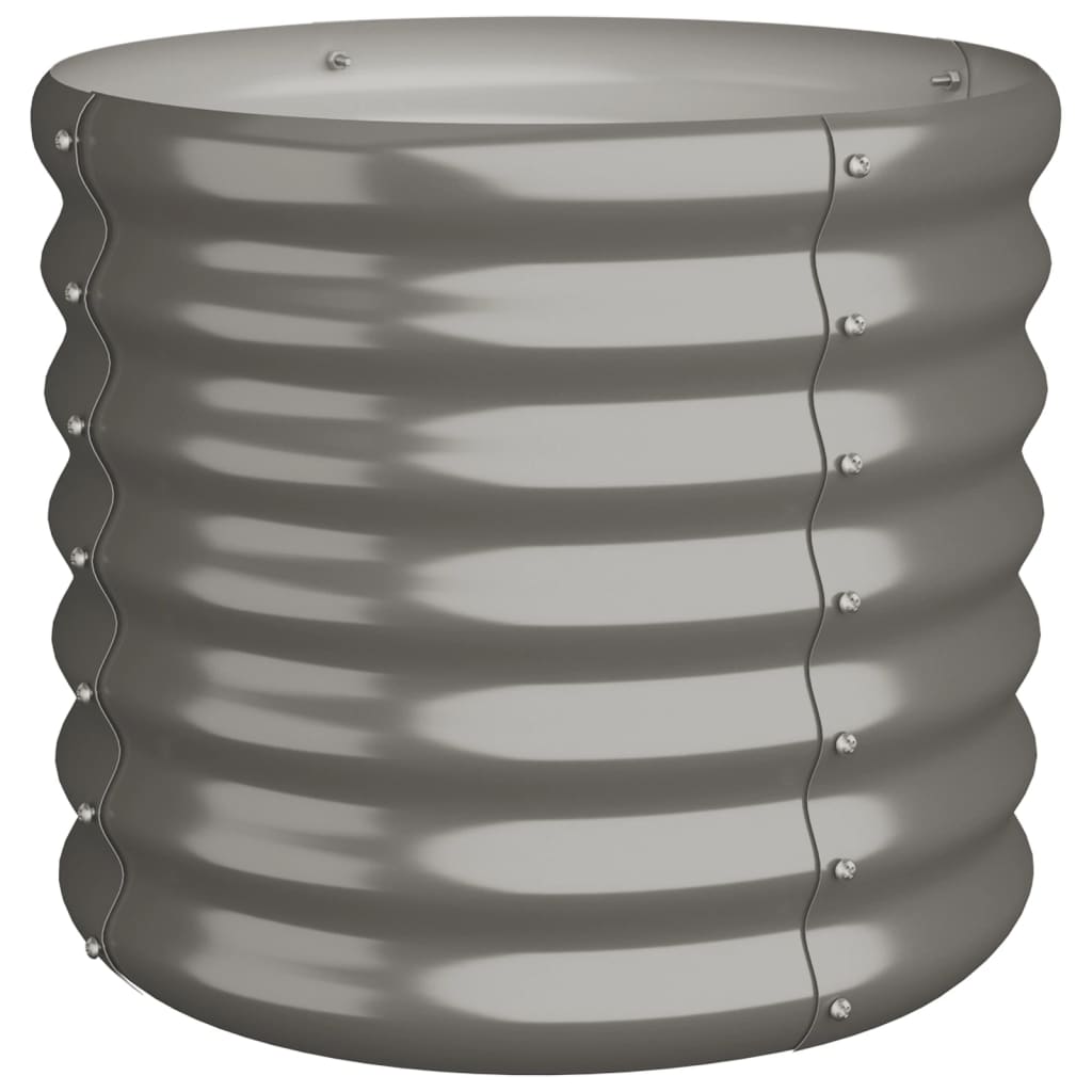 Vaso da Giardino Acciaio Verniciato a Polvere 40x40x36cm Grigio cod mxl 66764