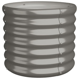 Vaso da Giardino Acciaio Verniciato a Polvere 40x40x36cm Grigio 318844