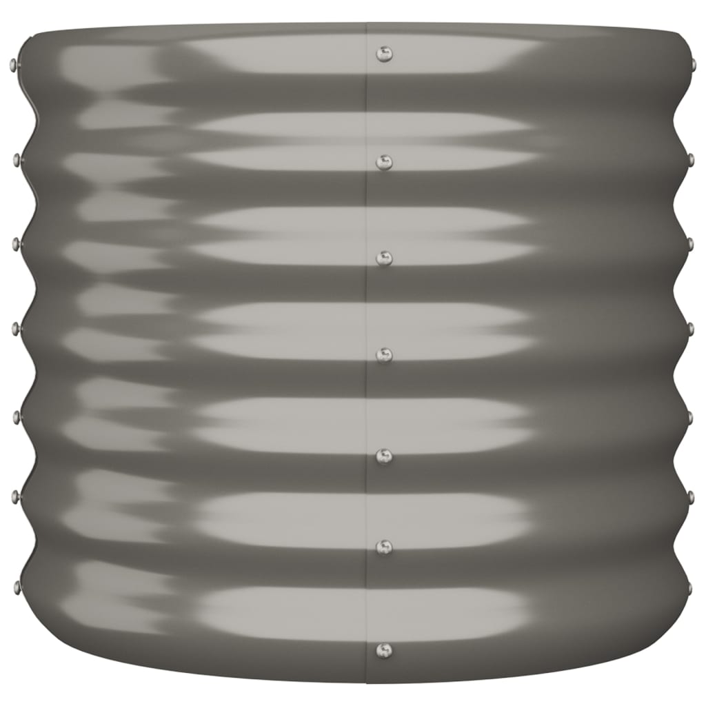 Vaso da Giardino Acciaio Verniciato a Polvere 40x40x36cm Grigio cod mxl 66764