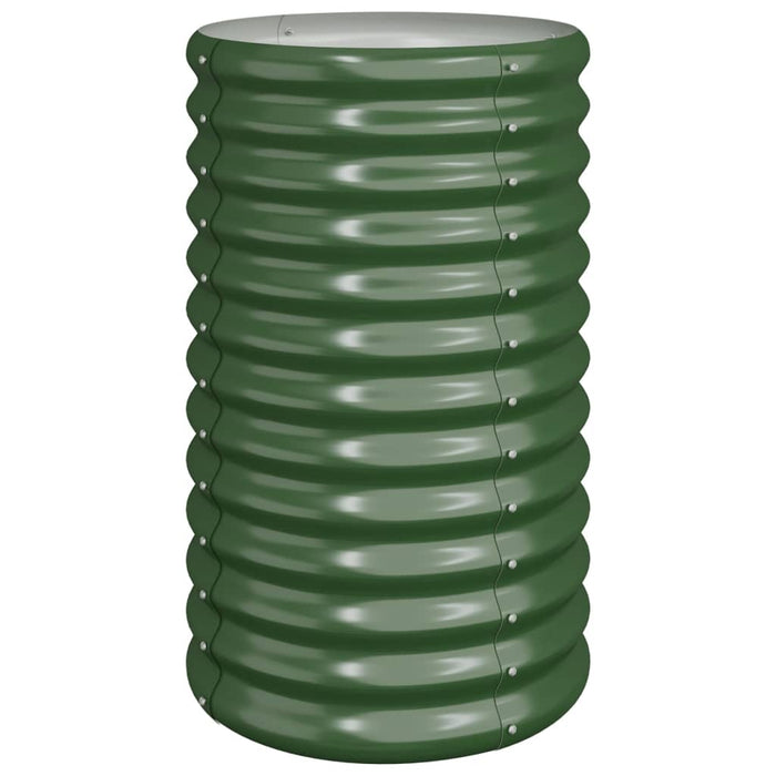 Vaso da Giardino Acciaio Verniciato a Polvere 40x40x68 cm Verde 318848