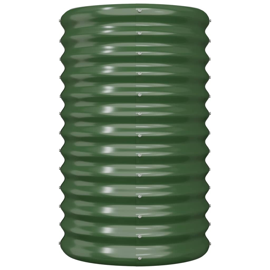 Vaso da Giardino Acciaio Verniciato a Polvere 40x40x68 cm Verde 318848