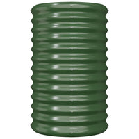 Vaso da Giardino Acciaio Verniciato a Polvere 40x40x68 cm Verde 318848