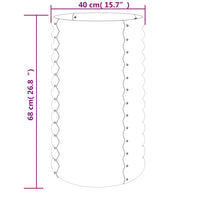 Vaso da Giardino Acciaio Verniciato a Polvere 40x40x68 cm Verde 318848