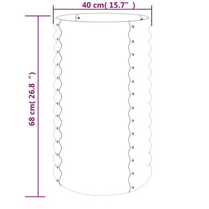 Vaso da Giardino Acciaio Verniciato a Polvere 40x40x68 cm Verde 318848