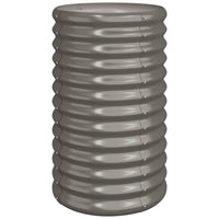 Vaso da Giardino Acciaio Verniciato a Polvere 40x40x68cm Grigio cod mxl 66805