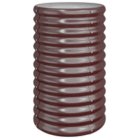 Vaso Giardino Acciaio Verniciato a Polvere 40x40x68 cm Marrone 318850