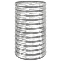 Vaso Giardino Acciaio Verniciato a Polvere 40x40x68 cm Argento 318852