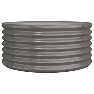 Vaso da Giardino Acciaio Verniciato a Polvere 80x80x36cm Grigio cod mxl 67171