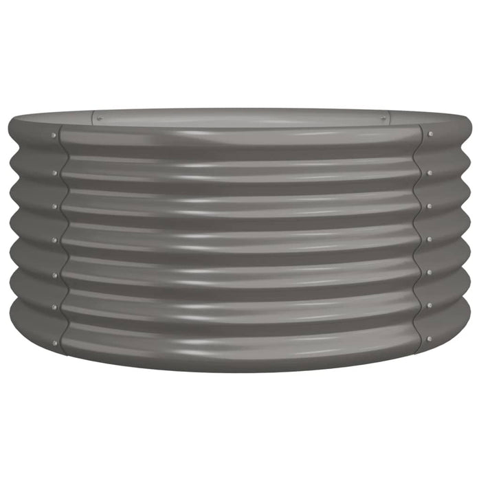 Vaso da Giardino Acciaio Verniciato a Polvere 80x80x36cm Grigio cod mxl 67171