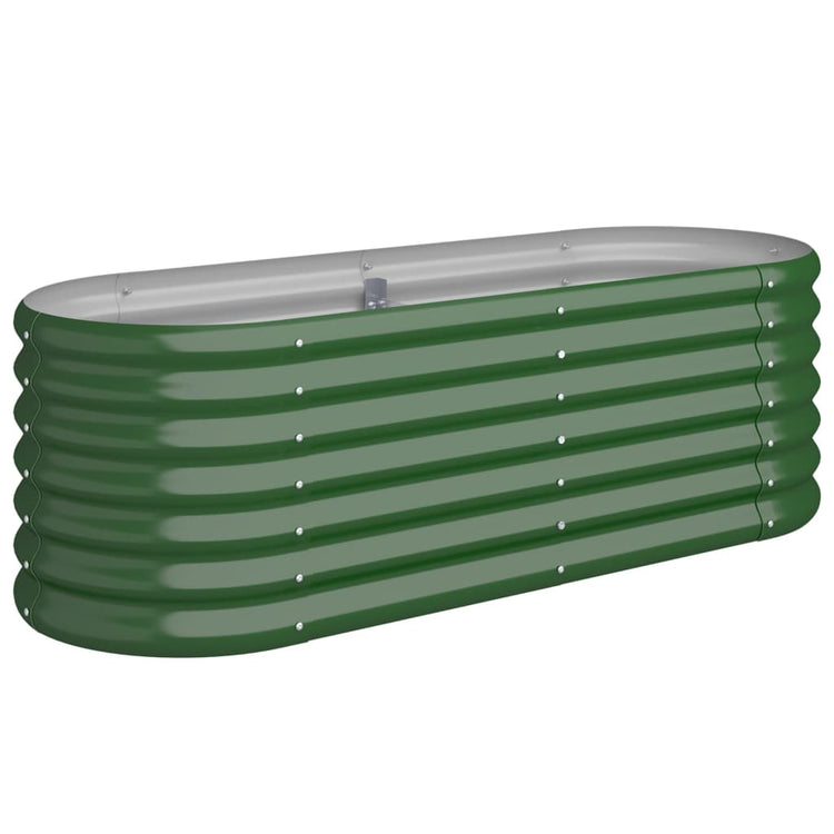 Vaso da Giardino Acciaio Verniciato a Polvere 114x40x36cm Verde cod mxl 47064