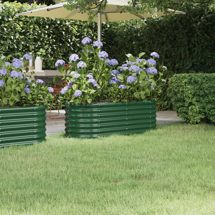 Letto Giardino Acciaio Verniciato a Polvere 114x40x36 cm Verde 318863