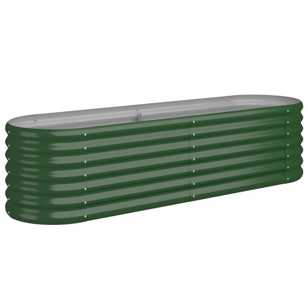 Vaso da Giardino Acciaio Verniciato a Polvere 152x40x36cm Verde cod mxl 67209