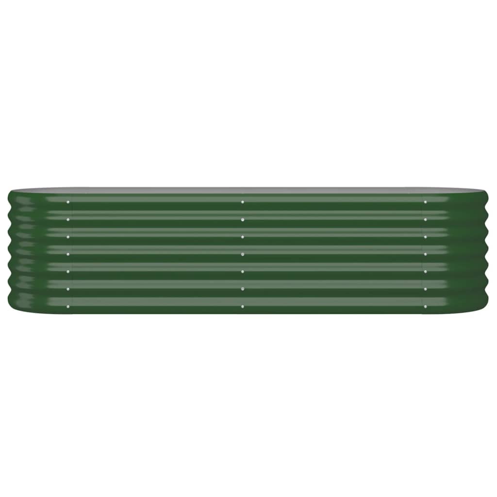 Vaso da Giardino Acciaio Verniciato a Polvere 152x40x36cm Verde cod mxl 67209