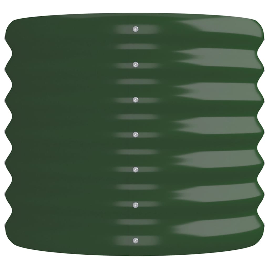 Vaso da Giardino Acciaio Verniciato a Polvere 152x40x36cm Verde cod mxl 67209