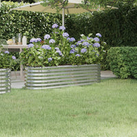 Letto Giardino Acciaio Verniciato a Polvere 152x40x36cm Argento 318872