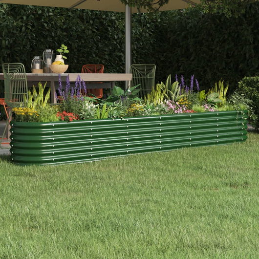 Vaso da Giardino Acciaio Verniciato a Polvere 260x40x36cm Verde cod mxl 66918