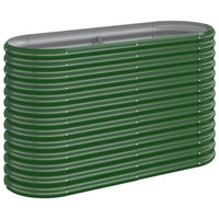 Vaso da Giardino Acciaio Verniciato a Polvere 114x40x68cm Verde cod mxl 66901